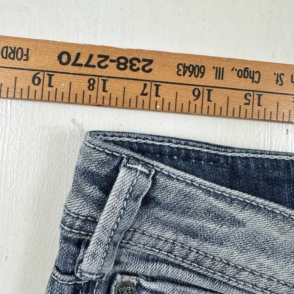 Silver Women's Sam Boyfriend Distressed Jeans 34x28 Blue Stretch Light‎ Wash